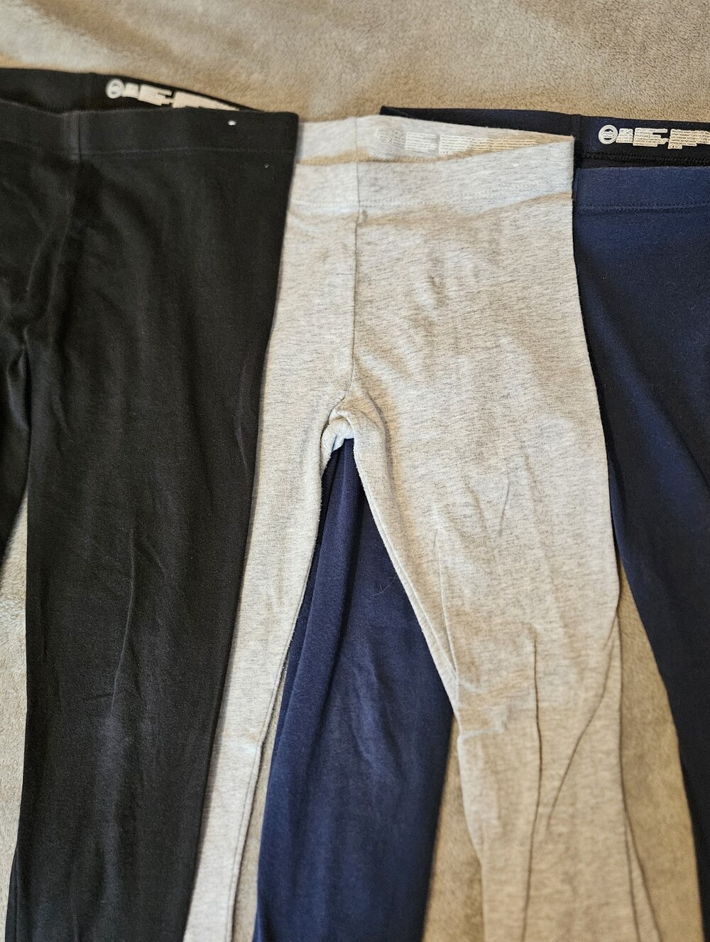wonder nation Black, Gray, Navy Girls Leggings - 3 Pack